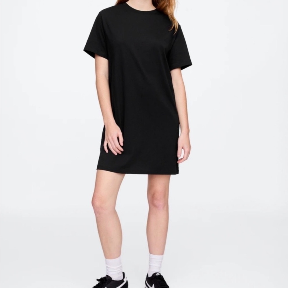 NWT Gap Black T-Shirt Dress Pocket Casual Size S